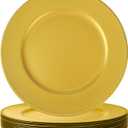 supernal 12 Pack Gold Charger Plates Bulk, 13" Round Beaded Gold Chargers for Dinner Plates, Elegant Plastic Decorative Plates for Wedding Reception, Party, Mother's Day Table Decor