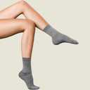 KNETLI Women's Dress Socks, Crew Socks, Super Soft, Grey Size 6-9, 6 Pair Pack (Gray)