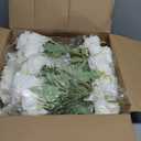 12 Bundles Peonies Artificial Flowers Artificial Peonies Silk Flowers Fake Peonies Artificial Flowers Wedding Home Table Decoration Realistic Peonies Bouquet for Centerpiece Table (White)