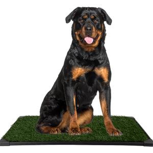 Artificial Grass Puppy Pee Pad for Dogs and Small Pets - Set of Three 41x27 Inch, Reusable 4-Layer Turf Pads for Dogs - Indoor and Outdoor Fake Grass Potty Pet Supplies by PETMAKER