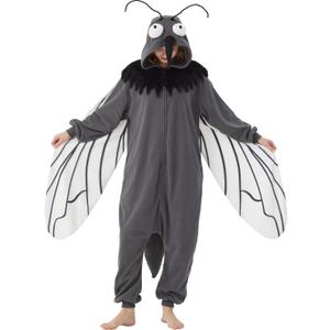 Adult Mosquito Bug Costume Halloween Onesie Pajamas Fly Insect Cosplay One-Piece for Women and Men (Large)