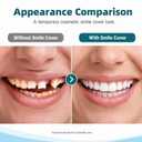 Veneers Teeth for Women and Men, Natural-Looking Fake Teeth Cover, Easy-to-Wear Reusable Pop On Veneers, Temporary Cosmetic Cover for a Fuller-Looking Smile (Pack of 1)