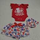 4th of July Baby Girl Outfits First Independence Day Fly Sleeve Romper Stars Shorts My 1st Fourth of July Outfit 0-3M