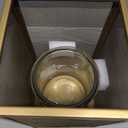 HD Designs Metal Candle Holder with Glass, 8 in