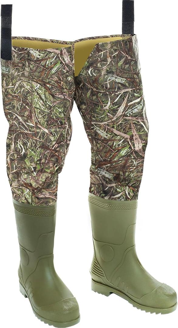 Foxelli Hip Waders  Waterproof Camo Waders for Men & Women with Boots, Lightweight Wading Hip Boots for Fishing & Hunting (11)