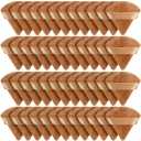 Suclain 48 Pcs Velour Triangle Powder Puff Soft Velour Makeup Puff for Face Powder Makeup Triangle Sponges for Wet and Dry Cosmetic Foundation Loose Mineral Body Tool(Brown)
