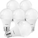Linkind A19 LED Light Bulb, 60W Equivalent, 2700K Soft White Light Bulbs, 800 Lumens 8.5W Non-Dimmable LED Bulbs, E26 Standard Base, Energy Efficient for Bedroom Home Office, 6 Packs