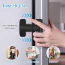 2PCS Heavy Duty Protection Fridge Lock for Refrigerator Cabinets,Drawers,Child Safety Cabinet Locks,Easy Install Without Keys Black