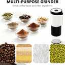 Compact Portable Electric Coffee Grinder,Features a Built-in 1300mAh Rechargeable Battery, Adjustable Grind Settings for Coffee Beans/Grains,Portable Coffee Grinder for Home,Camping and Travel Use