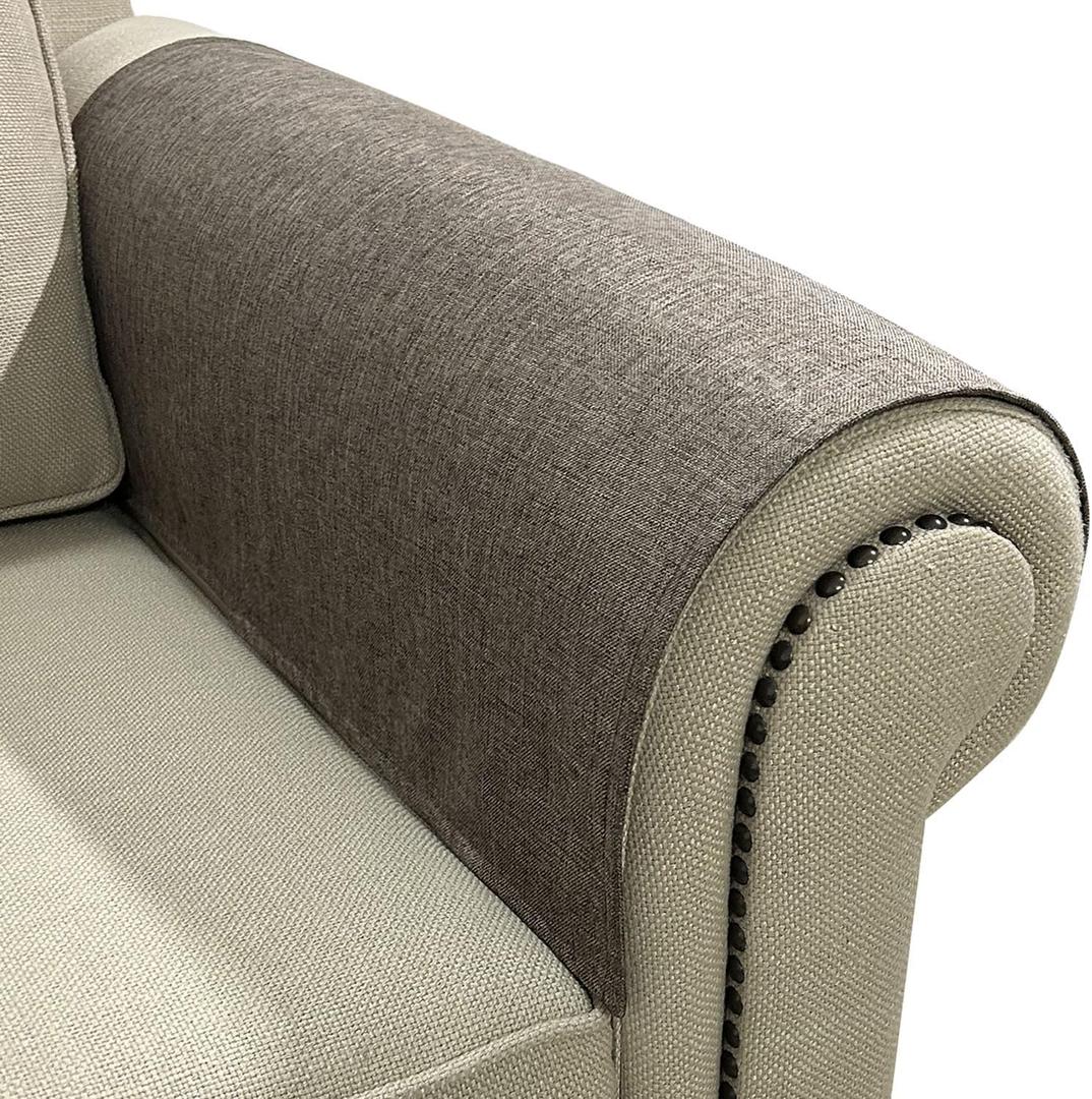 Couch Arm Covers, Anti-Slip Sofa Armrest Cover for Recliner, 2pc Washable Sofa Arm Covers, Dogs Cats Pet Scratch Proof Couch Arm Protectors, Coffee, 24x28inch