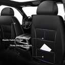 Seat Covers Fit for Honda Ridgeline 2006-2025 2026: Crew Cab Truck Car Seat Covers Faux Leather Full Set Pickup Seat Cushion Protector - Front Seats Compatible with Armrests(5 Seats, Black & Grey)