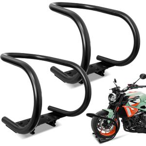 2 Pack Motorcycle Wheel Chock for E-Track, Heavy Duty 7" Steel Removable Chock for Motorcycle Front Tires up to 7" Wide - Fits Trailers, Vans, Trucks