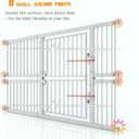 74.8" Extra Tall Pet Gate for Cat, 29.5"-51.6" Extra Wide Cat Gate with 8 Pressure Bolts, NO Drilling Pressure Mounted Tall Dog Gate Indoor, (White)