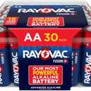 Rayovac Fusion AA Batteries (30 Pack), Double A Alkaline Batteries