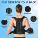 Back Brace and Posture Corrector for Men and Women Adjustable Back Straightener Posture Corrector, Scoliosis and Hunchback Correction, Spine Corrector, Support for Upper Lower Back Pain Relief (XX-Large) (XXL)
