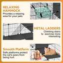VISCOO Cat Cage, 3-Tier DIY Cat Enclosures Catio, Cat Playpen Indoor & Outdoor with Hammock, Detachable Metal Wire Kennel Cats Crate, 2x3x3 Exercise Place for 1-3 Cats/Kitten