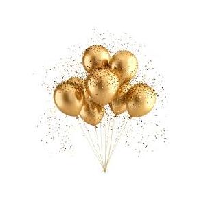 Decorations Ballons Gold And Black Stickers