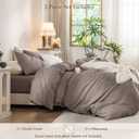 Duvet Cover Set 100% Washed Cotton Linen Feel Twin
