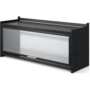 Wall Cabinet, Medicine Cabinet, Metal Cabinet with Large Capacity, Matches Variety of Decors, (83*27*35cm, Black)