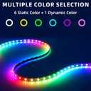 FENCHILIN Vanity Mirror with Lights, 23" x 18" RGB Backlit + Front Lit Hollywood Makeup Mirror LED Strip with 3 Colors Modes Smart Touch for Dressing Room & Bedroom Tabletop White