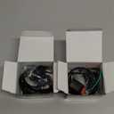 Windance 2pcs 32W LED Motorcycle Headlight with Switch, Yellow White Dual Color Hi/Lo Beam for Motorcycle, 2400LM 3000K 6000K Crash Bar Front Fork Spotlight