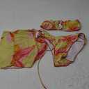 SOLY HUX Women's 3 Piece Swimsuit Floral Halter Bikini Set Beach Vacation Bathing Suit with Drawstring Cover Up Skirt XS