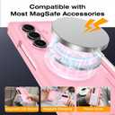 VEGO for Samsung Fold 6 Case[Compatible with Magsafe][Built-in Screen Protector][Anti-Peeping] Hinger Cover Full-Body Drop/Shock Proof Magnetic Kickstand Phone Case for Samsung Galaxy Z Fold 6 (Pink)