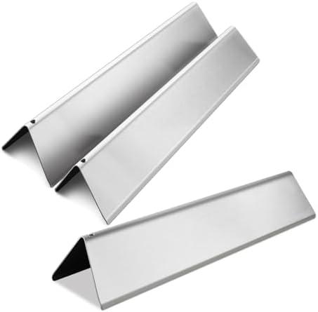 Flavorizer Bar Replacement for Weber Spirit I & II 200 Series, Spirit E210, S210, E220, S-220, 7635 Stainless Steel Grill Heat Plate,4 Pack 17 inch (Front Control Panels)