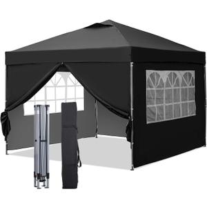 GDY 10 x 10 Canopy sidewalls, Outdoor Canopy Tent, Patio Tent,Commercial Instant Gazebos,4 Sidewalls, Portable Shelter Canopies,(Black)