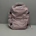 SHRRADOO Travel Laptops Backpack for Women Men, Casual Work Bag 17inch High School College Backpack Airline Approved Backpack for Hiking Business (Pink khaki)