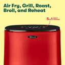 BELLA 3 Qt Touchscreen Air Fryer Oven and 5-in-1 Multicooker with Removable Nonstick Dishwasher Safe Crisping Tray and Basket, 1400 Watt Heating System, Matte Red