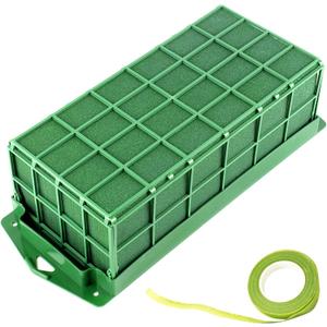 Takytao Floral Foam Cage, Dry Flower Cage Holders, Green Foam Cage Blocks for Fresh Flower Arrangements Decoration, Wedding, Interior and Garden (1 pcs)