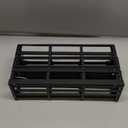 X-cosrack 6-Tier Wall-Mounted Spice Rack Organizer with Mixed Basket Sizes, Height-Adjustable Hanging Spice Shelf for Kitchen Pantry Cabinet, Large-Capacity Seasoning Holder, Black