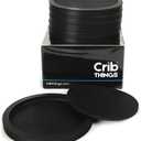 Premium Absorbent Drink Coasters Set of 6 Silicone with Felt Inserts - Innovative,STACKABLE, Easy Pick Up, Non Slip, 2-in-1 designer coaster for kitchen, restaurant, bar, man cave or boat. (Black)