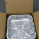 (30 pack) 8x8 inch Air Fryer Square Aluminum foil Cake Baking Pan, High Temperature Resistant Aluminum Foil Bowl Disposable Food Container, Perfect for Cooking, Heating, Storing, Food (With lid)