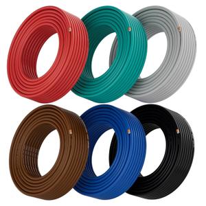16 Gauge Wire (6-Pack Black/Red/Grey/Blue/Green/Brown, Each 25 FT), Low Voltage Automotive Primary Harness Wire for Battery, Car Audio, Remote Trailer, Security Alarm, Hook Up Wiring, 16AWG CCA, DIY