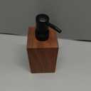 Resin Soap Dispenser with Walnut Wood Grain Look, 16.9 oz Refillable Lotion Bottle for Bathroom, Kitchen, Sink Countertops Durable, Moisture-Resistant, Rustic Farmhouse Dcor