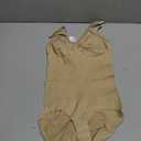 BRABIC Womens' Seamless Sleeveless V-Neck Bodysuit Shapewear Tummy Control (S)