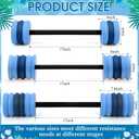 Soulchen 3 Pack Swim Barbells Long Aquatic Exercise Dumbbells Eva Foam Water Weights Dumbbell Pool Exercise Equipment For Adults For Pool Strength Training Workouts Loss(Blue Gray)