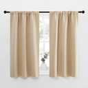NICETOWN Blackout Room Darkening Curtains - Home Decoration Light & Noise Reducing Thermal Insulated Window Draperies with Rod Pocket Top (Biscotti Beige, 2 Panels, 29 inches Wide x 40 inches Long)