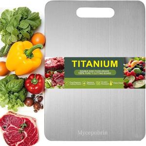 Katuchef Titanium Cutting Board for Kitchen, Pure Katu chef Titanium Cutting Boards, Double Sided Non Toxic Chopping Board for Cutting Meat Vegetable Fruit,Easy to CleanL:13.39L*9.06W