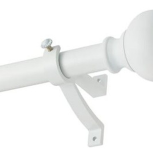 Matte White Window Curtain Rods 72 to 144 Inch, Adjustable Curtain Rod,Heavy Duty Window Rods,Thicken Sturdy Drapery Rods,Single Telescoping Decorative Curtain Rod for Window