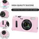 Silicone Case for Canon PowerShot IXY 650/ELPH 360 Cameras, Soft Silicone Camera Case, Slim Fit Scratch-Resistant Portable Protective Case for Camera Body .Give a Crystal Chain(Pink)