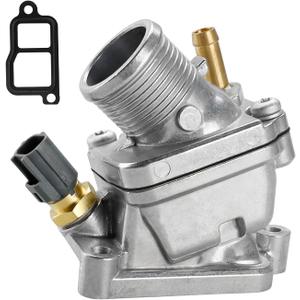 Upgraded Aluminium Engine Coolant Thermostat Housing Compatible with Volvo S60 2005-2009 S80 2005-2006 V70 2005-2007 Xc70 2005-2007 Xc90 2005-2006 Replacement for 31293698 31293700 15369