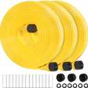 Sprinkler Hose 15 ft 3-Pack, Flexible Short Sprinklers Soaker Hose for Yard, Lawn Drip Irrigation Hose System for Garden Watering (15 ft 3-Pack) (Yellow)