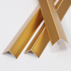 Aluminum Corner Guards, Peel and Stick L-Shaped Molding Trim for Wall Table Door Frame Protection and Decoration (Matte Gold, 3Pcs x 2.9ft x 0.8in)