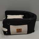 JZXOIVA Console Dog Car Seat & Travel Bed for Small/Medium Dogs, Booster Dog Car Seat with Safety Tether, Non-Slip Base, Washable Cover, Front or Back Seat Pet Carrier Bed, Black