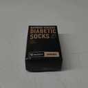 Diabetic Socks for Men,6 Pairs Non Binding Crew Diabetic Socks for Men Size 9-12 (Large, Grey/White/Grey/Yellowish Cyan/Black/Beige)