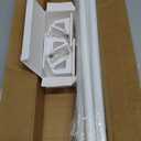 EKOTTOK Heavy Duty Curtain Rods No Drilling for Windows 30 to 90 Inches,5/8 Inch Diameter No Drill Small Curtain Rod Set with Adhesive Brackets, White