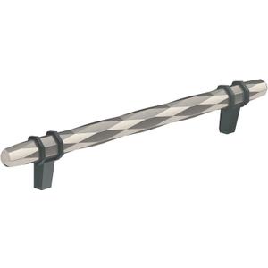 Amerock | Cabinet Pull | Polished Nickel/Black Bronze | 6-5/16 inch (160 mm) Center-to-Center | London | 1 Pack | Drawer Pull | Drawer Handle | Cabinet Hardware